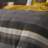 Polycotton Duvet Cover Set Drake | Black | Single - 140cm (W) x 220cm (L) - The Bedding & Blankets Store