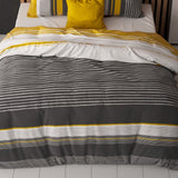 Polycotton Duvet Cover Set Drake | Black | Single - 140cm (W) x 220cm (L) - The Bedding & Blankets Store