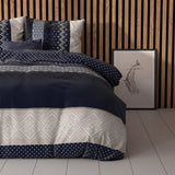 Polycotton Duvet Cover Set Elisabeth | Navy | Single - 140cm (W) x 220cm (L) - The Bedding & Blankets Store