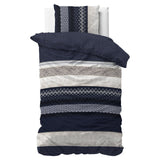 Polycotton Duvet Cover Set Elisabeth | Navy | Single - 140cm (W) x 220cm (L) - The Bedding & Blankets Store