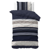 Polycotton Duvet Cover Set Elisabeth | Navy | Single - 140cm (W) x 220cm (L) - The Bedding & Blankets Store