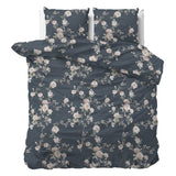 Polycotton Duvet Cover Set Eloise 2 | Indigo | King Long - 240cm (W) x 220cm (L) - The Bedding & Blankets Store