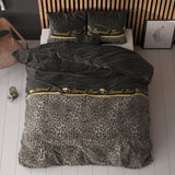 Polycotton Duvet Cover Set Eternal Love | Black | Single - 140cm (W) x 220cm (L) - The Bedding & Blankets Store