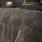 Polycotton Duvet Cover Set Eternal Love | Black | Single - 140cm (W) x 220cm (L) - The Bedding & Blankets Store