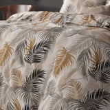 Polycotton Duvet Cover Set Feather District | Sand | Single - 140cm (W) x 220cm (L) - The Bedding & Blankets Store