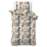 Polycotton Duvet Cover Set Feather District | Sand | Single - 140cm (W) x 220cm (L) - The Bedding & Blankets Store