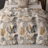Polycotton Duvet Cover Set Feather District | Sand | Single - 140cm (W) x 220cm (L) - The Bedding & Blankets Store