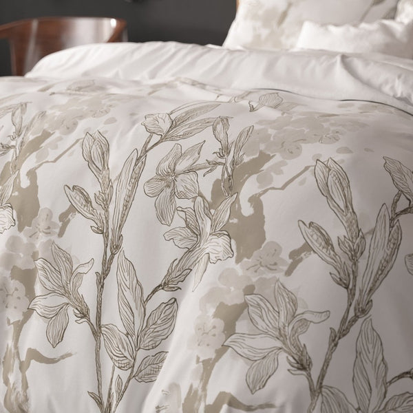 Polycotton Duvet Cover Set Flynn | White | Single - 140cm (W) x 220cm (L) - The Bedding & Blankets Store
