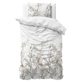 Polycotton Duvet Cover Set Flynn | White | Single - 140cm (W) x 220cm (L) - The Bedding & Blankets Store