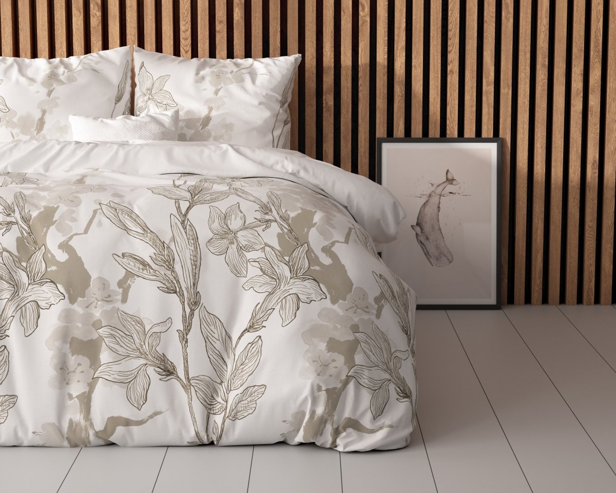 Polycotton Duvet Cover Set Flynn | White | Single - 140cm (W) x 220cm (L) - The Bedding & Blankets Store