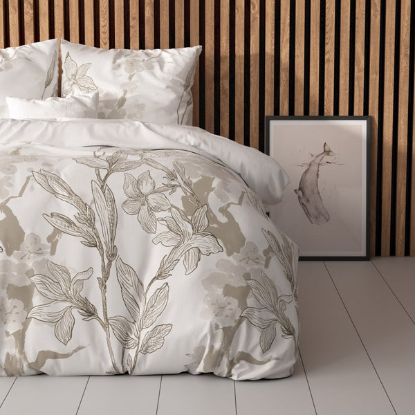 Polycotton Duvet Cover Set Flynn | White | Single - 140cm (W) x 220cm (L) - The Bedding & Blankets Store