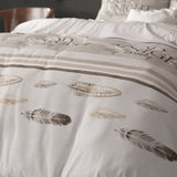 Polycotton Duvet Cover Set Good Night | White | Single - 140cm (W) x 220cm (L) - The Bedding & Blankets Store