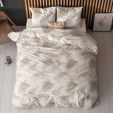 Polycotton Duvet Cover Set Jayda | Taupe | King Long - 240cm (W) x 220cm (L) - The Bedding & Blankets Store