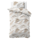 Polycotton Duvet Cover Set Jayda | Taupe | King Long - 240cm (W) x 220cm (L) - The Bedding & Blankets Store