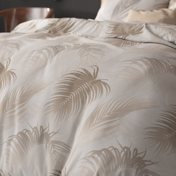 Polycotton Duvet Cover Set Jayda | Taupe | King Long - 240cm (W) x 220cm (L) - The Bedding & Blankets Store