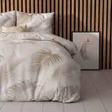 Polycotton Duvet Cover Set Jayda | Taupe | King Long - 240cm (W) x 220cm (L) - The Bedding & Blankets Store