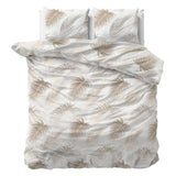 Polycotton Duvet Cover Set Jayda | Taupe | King Long - 240cm (W) x 220cm (L) - The Bedding & Blankets Store