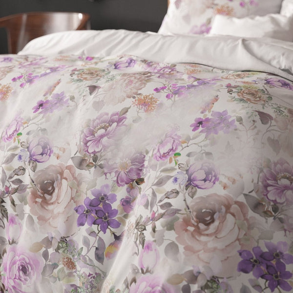 Polycotton Duvet Cover Set Jenice | Pink | Single - 140cm (W) x 220cm (L) - The Bedding & Blankets Store