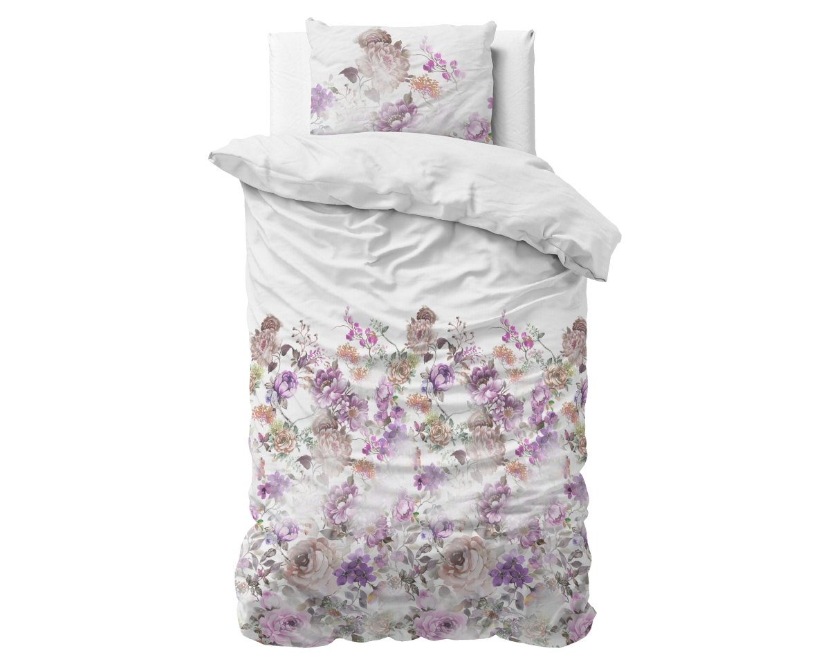 Polycotton Duvet Cover Set Jenice | Pink | Single - 140cm (W) x 220cm (L) - The Bedding & Blankets Store