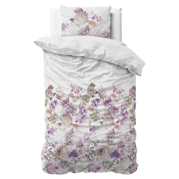 Polycotton Duvet Cover Set Jenice | Pink | Single - 140cm (W) x 220cm (L) - The Bedding & Blankets Store