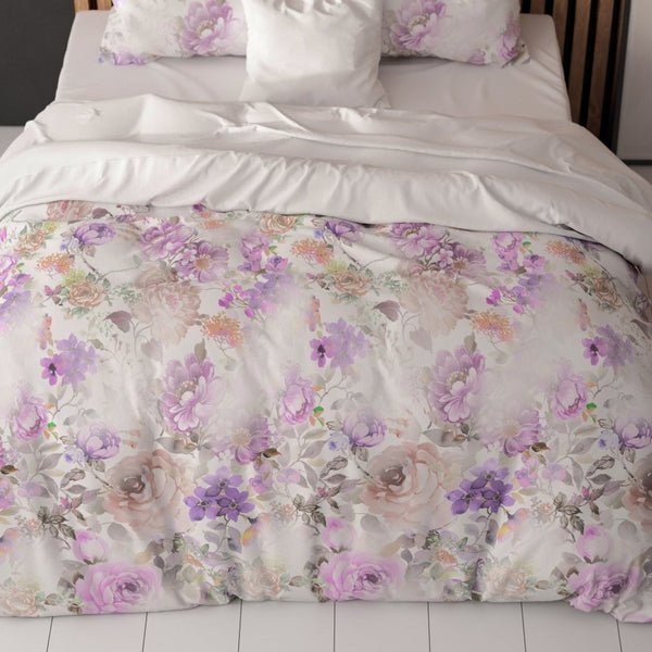 Polycotton Duvet Cover Set Jenice | Pink | Single - 140cm (W) x 220cm (L) - The Bedding & Blankets Store