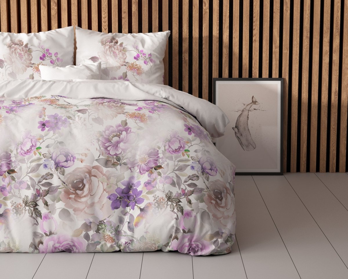 Polycotton Duvet Cover Set Jenice | Pink | Single - 140cm (W) x 220cm (L) - The Bedding & Blankets Store