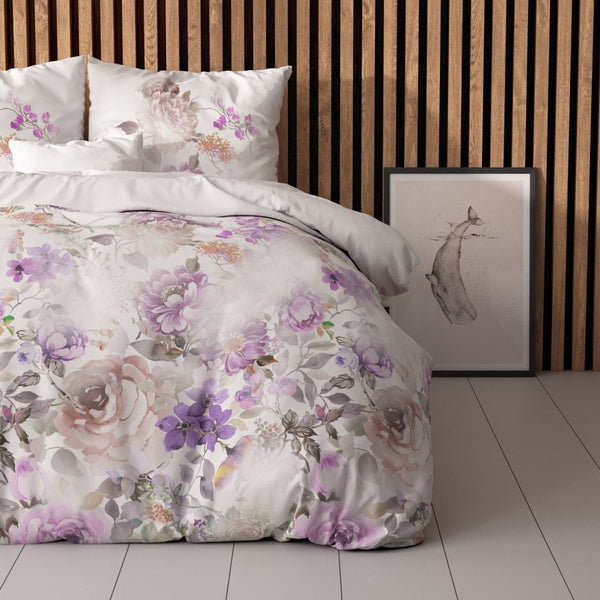 Polycotton Duvet Cover Set Jenice | Pink | Single - 140cm (W) x 220cm (L) - The Bedding & Blankets Store
