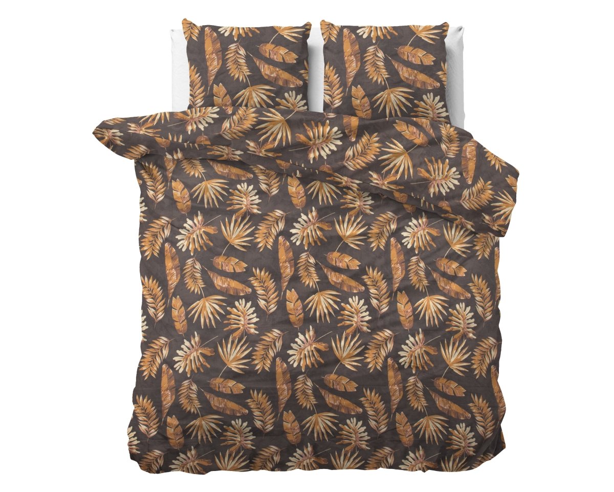 Polycotton Duvet Cover Set Luisa | Gold | Single - 140cm (W) x 220cm (L) - The Bedding & Blankets Store