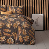 Polycotton Duvet Cover Set Luisa | Gold | Single - 140cm (W) x 220cm (L) - The Bedding & Blankets Store