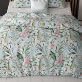 Polycotton Duvet Cover Set Mika | Green | Single - 140cm (W) x 220cm (L) - The Bedding & Blankets Store