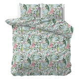 Polycotton Duvet Cover Set Mika | Green | Single - 140cm (W) x 220cm (L) - The Bedding & Blankets Store