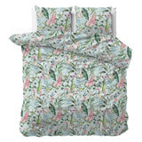 Polycotton Duvet Cover Set Mika | Green | Single - 140cm (W) x 220cm (L) - The Bedding & Blankets Store