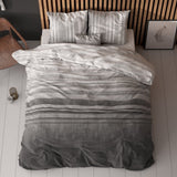 Polycotton Duvet Cover Set Moon Lights | Grey | Single - 140cm (W) x 220cm (L) - The Bedding & Blankets Store
