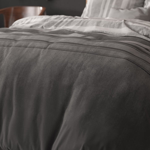 Polycotton Duvet Cover Set Moon Lights | Grey | Single - 140cm (W) x 220cm (L) - The Bedding & Blankets Store