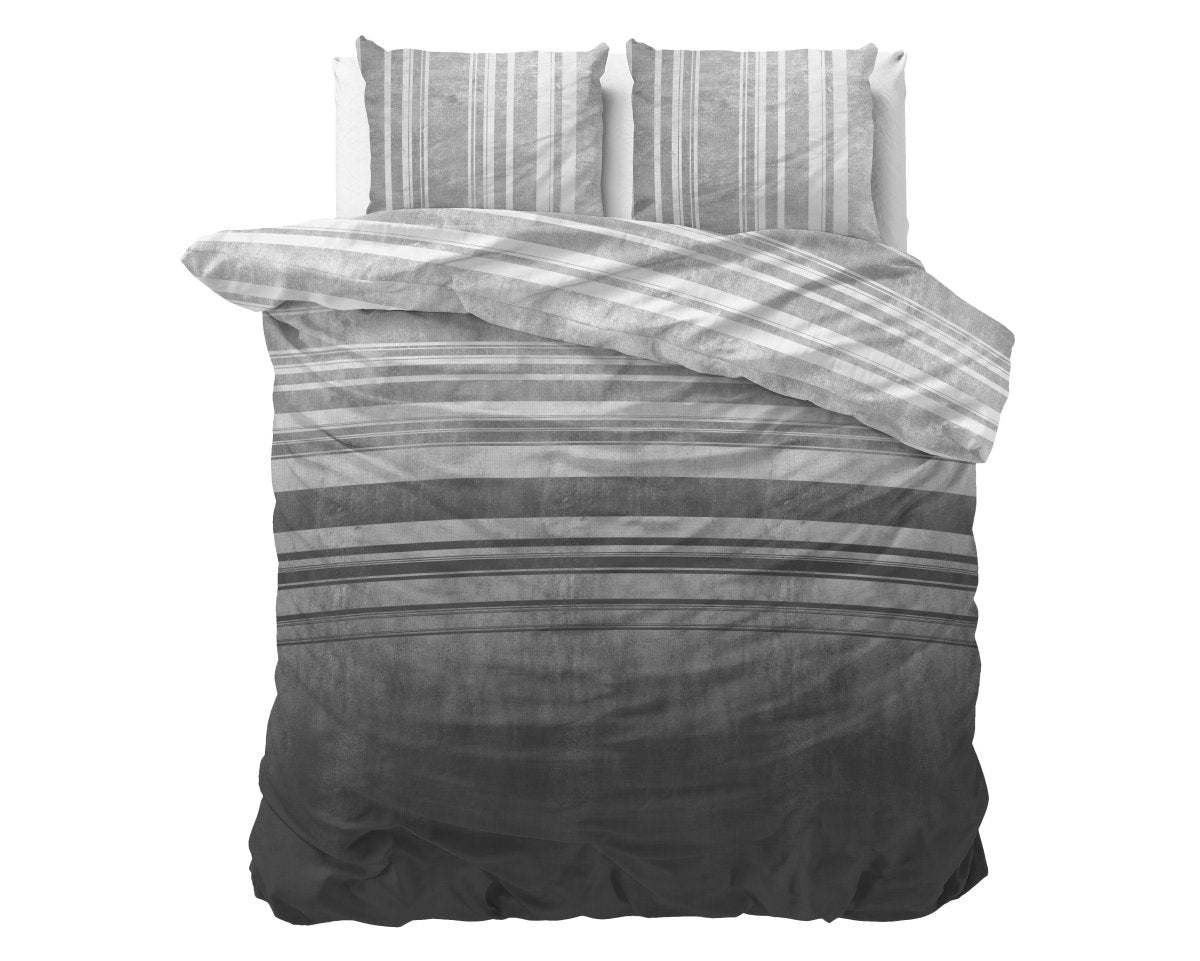 Polycotton Duvet Cover Set Moon Lights | Grey | Single - 140cm (W) x 220cm (L) - The Bedding & Blankets Store