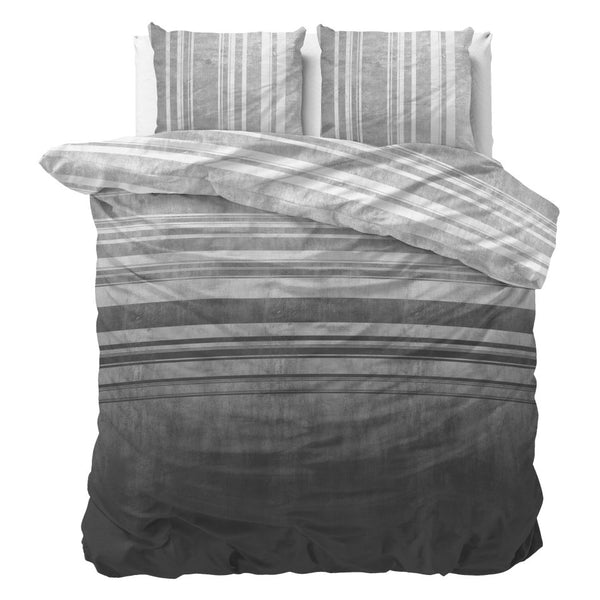 Polycotton Duvet Cover Set Moon Lights | Grey | Single - 140cm (W) x 220cm (L) - The Bedding & Blankets Store
