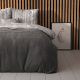 Polycotton Duvet Cover Set Moon Lights | Grey | Single - 140cm (W) x 220cm (L) - The Bedding & Blankets Store