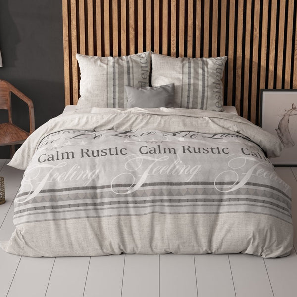 Polycotton Duvet Cover Set Residence | Grey | Single - 140cm (W) x 220cm (L) - The Bedding & Blankets Store