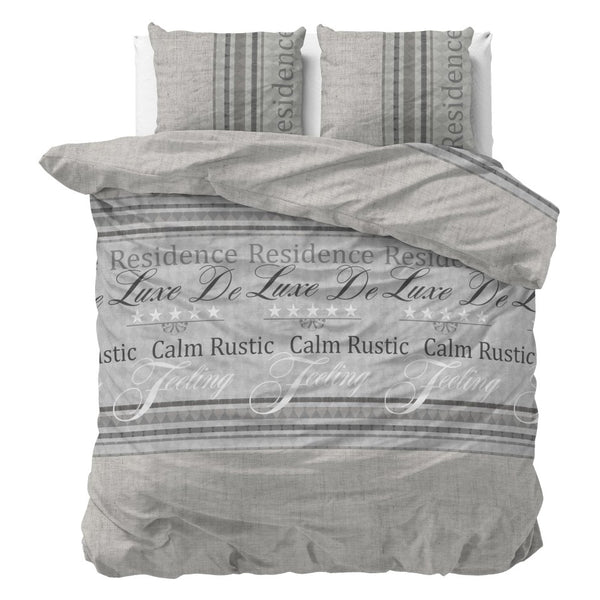 Polycotton Duvet Cover Set Residence | Grey | Single - 140cm (W) x 220cm (L) - The Bedding & Blankets Store