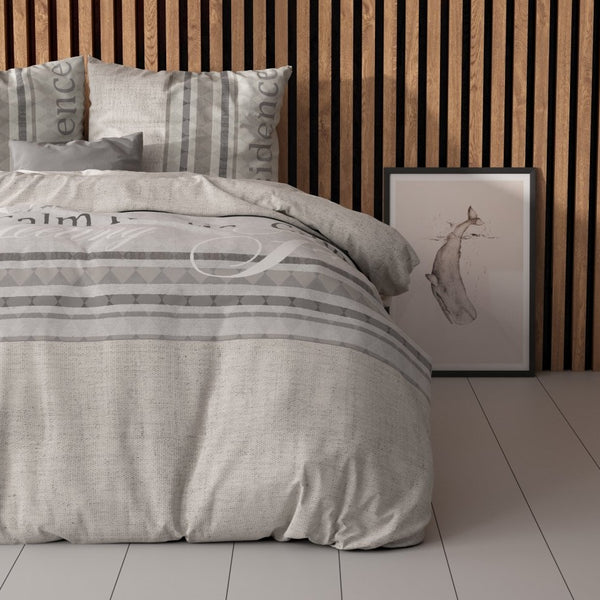 Polycotton Duvet Cover Set Residence | Grey | Single - 140cm (W) x 220cm (L) - The Bedding & Blankets Store