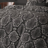 Polycotton Duvet Cover Set Riley | Anthracite | Double - 200cm (W) x 220cm (L) - The Bedding & Blankets Store