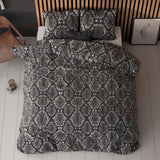 Polycotton Duvet Cover Set Riley | Anthracite | Double - 200cm (W) x 220cm (L) - The Bedding & Blankets Store