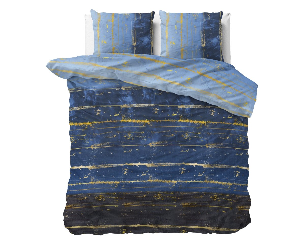 Polycotton Duvet Cover Set Scratchy | Blue | Double - 200cm (W) x 220cm (L) - The Bedding & Blankets Store