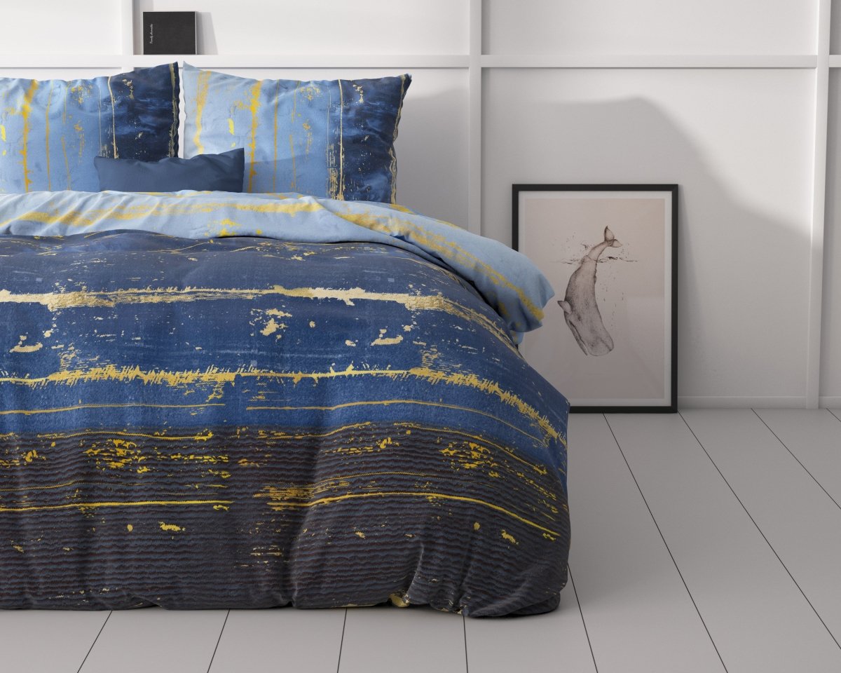 Polycotton Duvet Cover Set Scratchy | Blue | Single - 140cm (W) x 220cm (L) - The Bedding & Blankets Store
