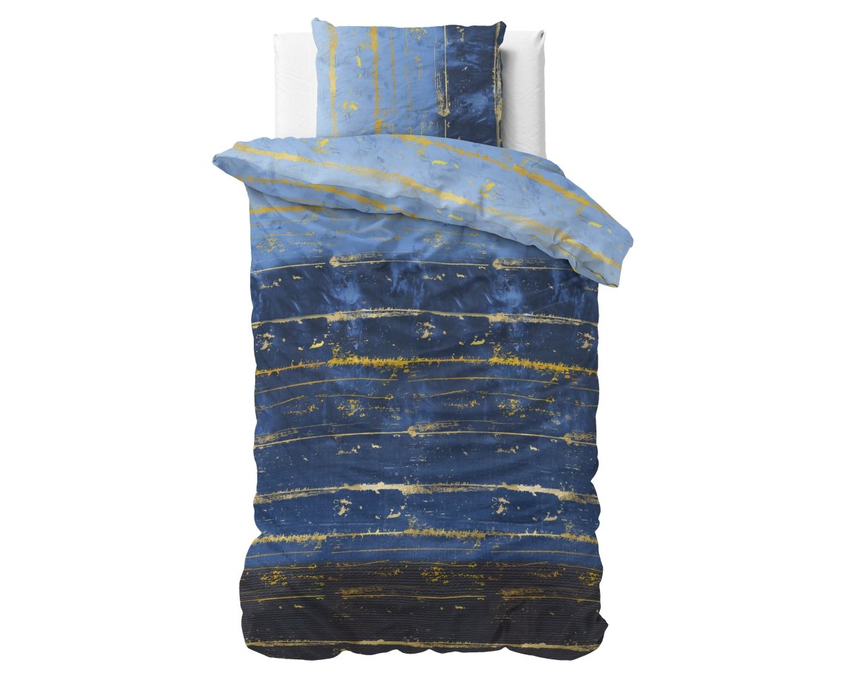 Polycotton Duvet Cover Set Scratchy | Blue | Single - 140cm (W) x 220cm (L) - The Bedding & Blankets Store