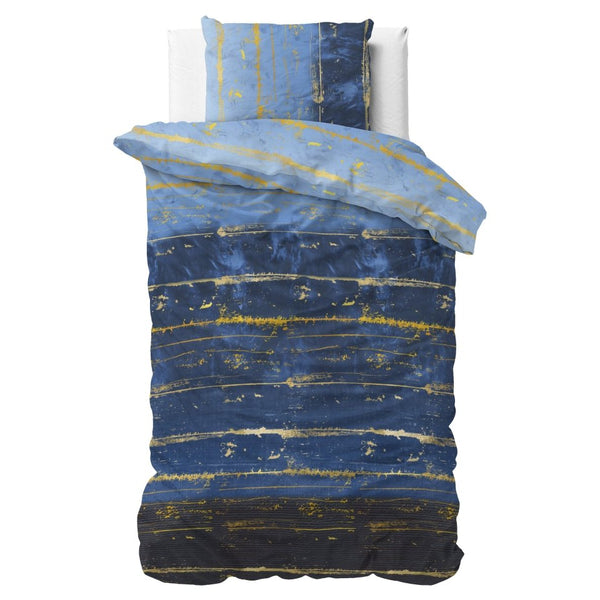 Polycotton Duvet Cover Set Scratchy | Blue | Single - 140cm (W) x 220cm (L) - The Bedding & Blankets Store