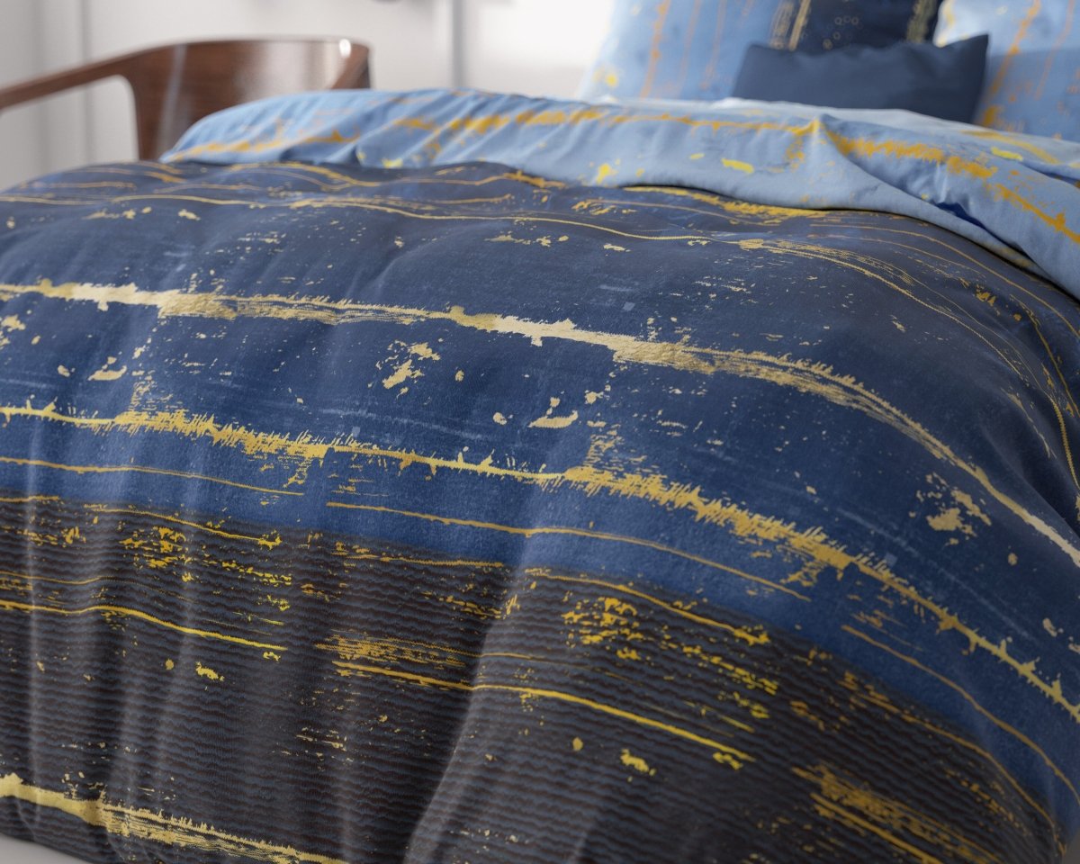 Polycotton Duvet Cover Set Scratchy | Blue | Single - 140cm (W) x 220cm (L) - The Bedding & Blankets Store