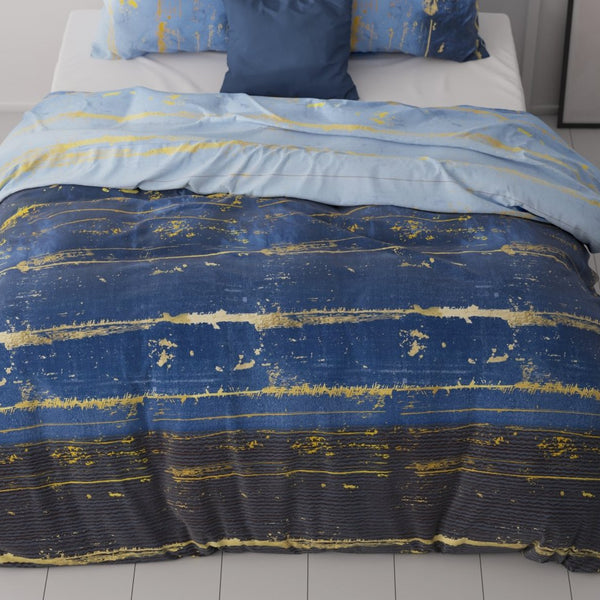 Polycotton Duvet Cover Set Scratchy | Blue | Single - 140cm (W) x 220cm (L) - The Bedding & Blankets Store