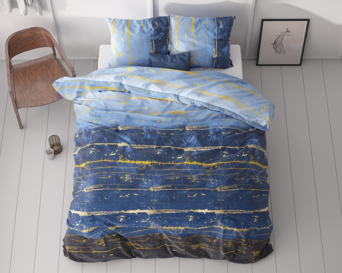 Polycotton Duvet Cover Set Scratchy | Blue | Single - 140cm (W) x 220cm (L) - The Bedding & Blankets Store