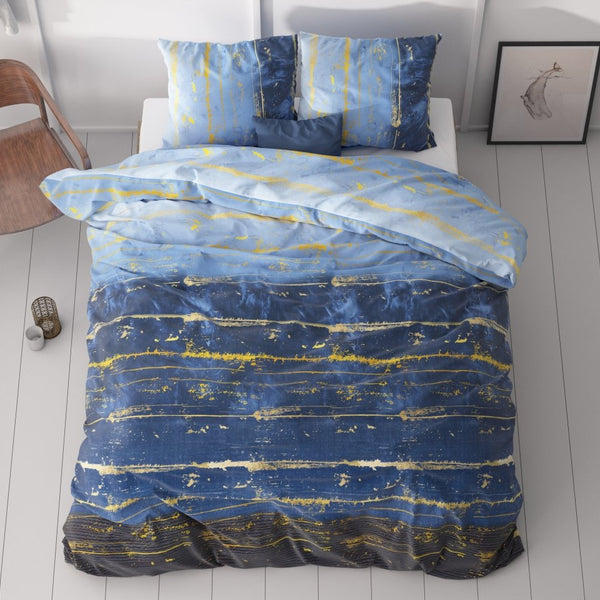 Polycotton Duvet Cover Set Scratchy | Blue | Single - 140cm (W) x 220cm (L) - The Bedding & Blankets Store
